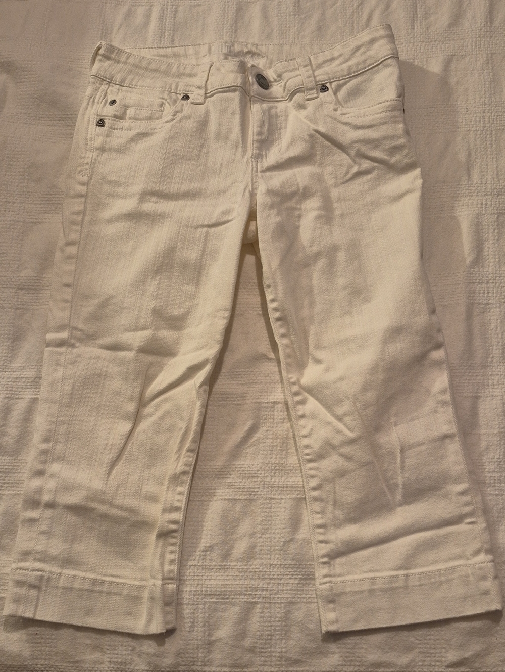 Kut from the Kloth women's size 6 white cropped stretch jeans VGUC or better